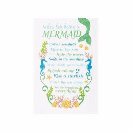 TARIFA Rules for Being a Mermaid Printed Kitchen Towel, 4PK TA3673663